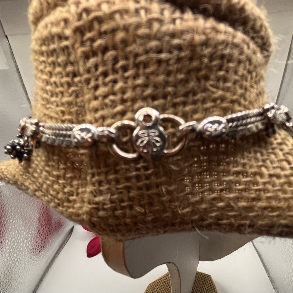 Indian Ankle Bracelet Sterling Silver - Picture 5 of 7